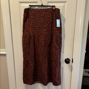 Nine West leopard maxi skirt